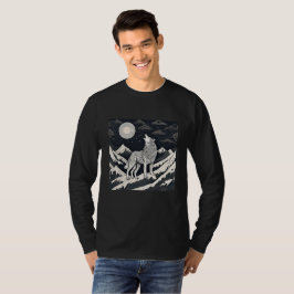 Nattens Varg Howl - Moonlight & Forest Aesthetic T Shirt