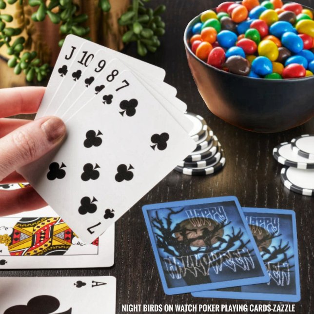 Nattfåglar på bevakning casinokort (Skapare uppladdad)