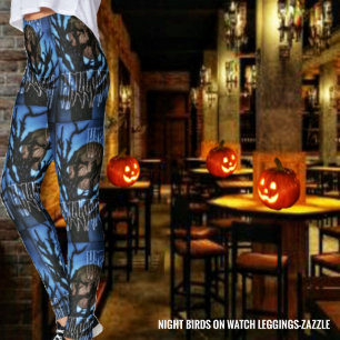 Nattfåglar på bevakning leggings