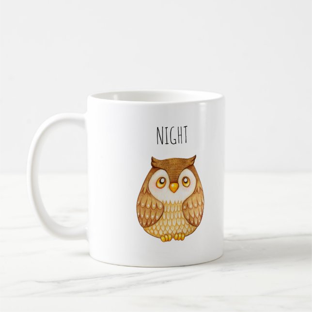 Nattfärg Uggla Kaffemugg (Vänster)