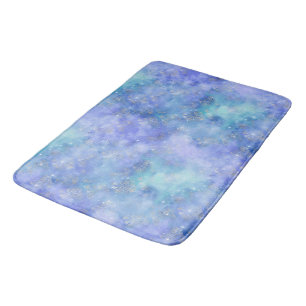 Nattfärgad Himlar-vattenfärg Galaxy Teal Lila Blue Badrumsmatta