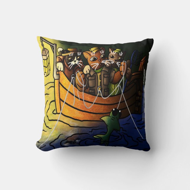 Nattfiskekatt Kudde (Framsida)