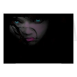 nattflicka hälsningskort