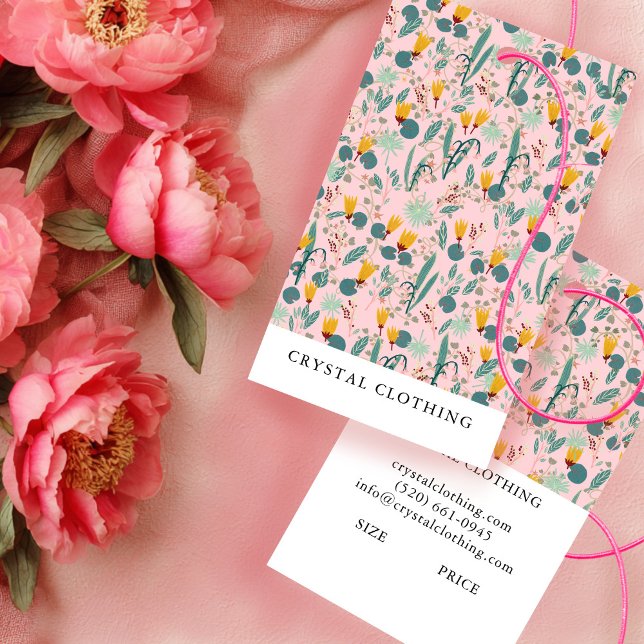 Nattgarden Botaniska Chicen Modern Hopp Märkre Visitkort (Night Garden Botanical Chic Modern Hang Tag Price Tag Size Tag
)