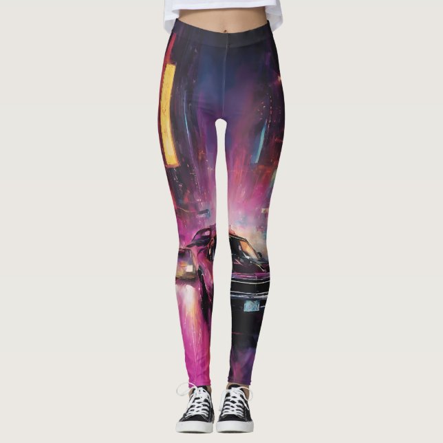 NattgatuTävla i Vibrant City Leggings (Framsida)