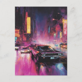 NattgatuTävla i Vibrant City Vykort