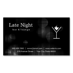 Nattglow Martini-Logotyp Magnetiska Visitkort