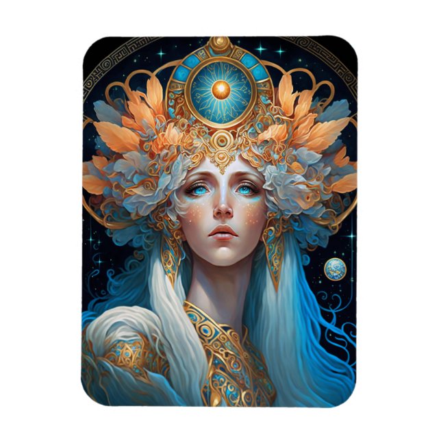 Nattguddess drottning Fantasy Art Magnet (Vertikal)