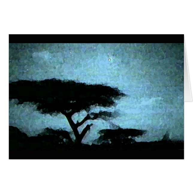 Natthimmel Hälsningskort (Framsidan Horizontal)