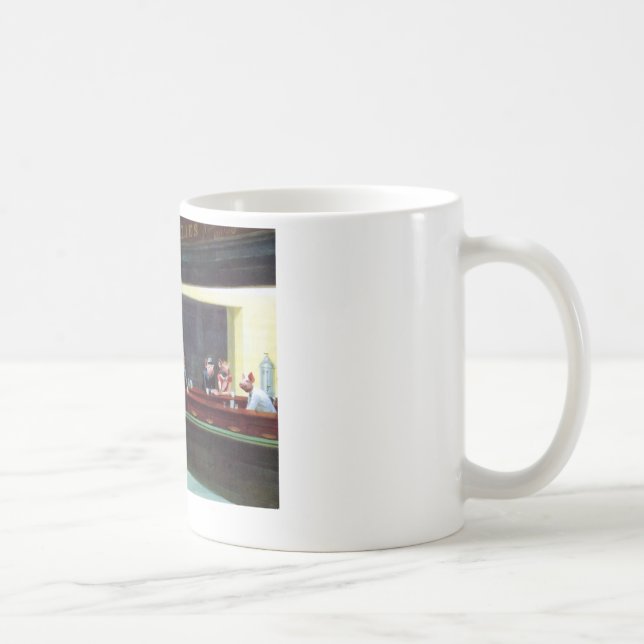 natthogs, grisar i konst kaffemugg (Höger)