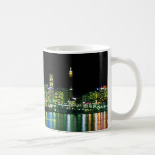 Natthorisont från Balmain, Sydney, nya södra Wal Kaffemugg