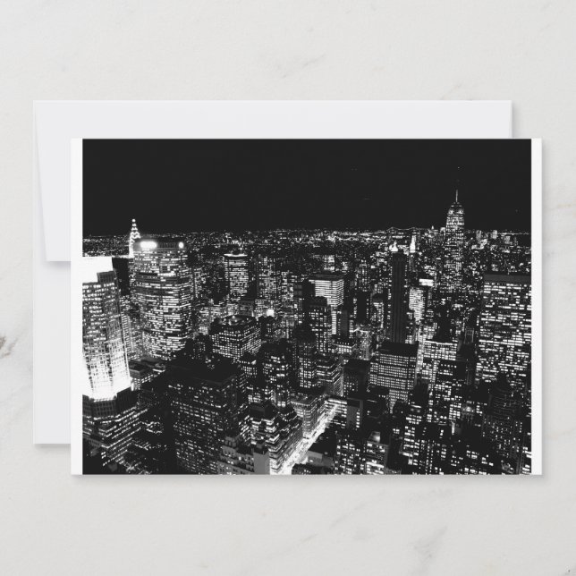 Nattinbjudan i New York City Inbjudningar (Framsida)