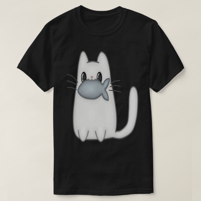 Nattjakt, katt och katt t shirt (Design framsida)