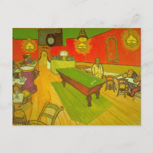 Nattkafé av Vincent van Gogh Vykort (Framsida)
