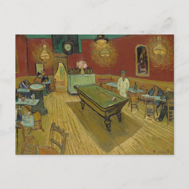 Nattkafé av Vincent Van Gogh Vykort (Framsida)
