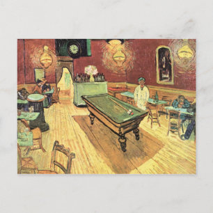 Nattkafé på Ställe Lamartine i Arles av van Gogh Vykort