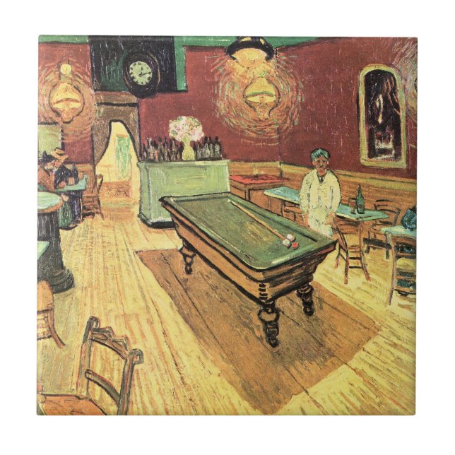 Nattkafé, Place Lamartine av Vincent van Gogh Kakelplatta (Framsidan)