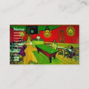 Nattkafé Ställe Lamartine Van Gogh Fine Art Visitkort