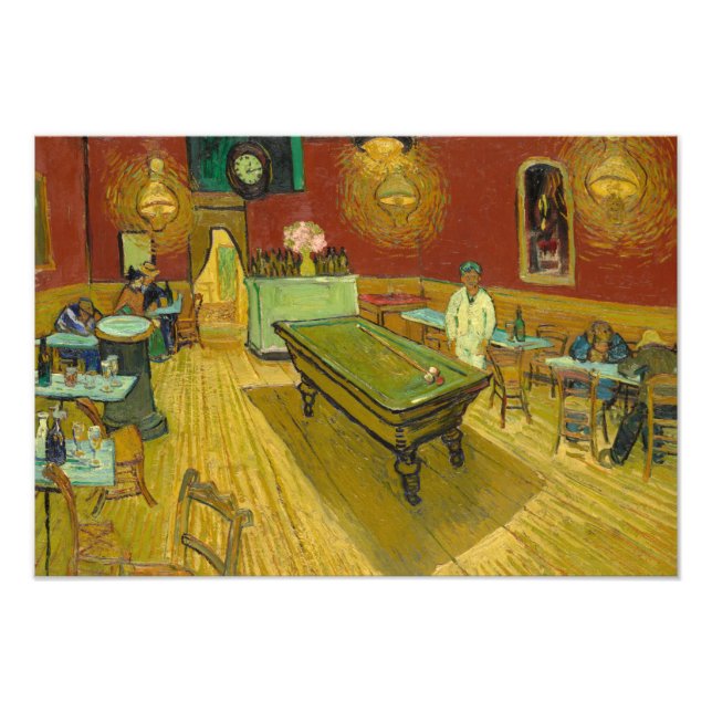 Nattkaféet, 1888 av Vincent van Gogh Fototryck (Framsidan)