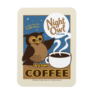 Nattkaffe Uggla Magnet