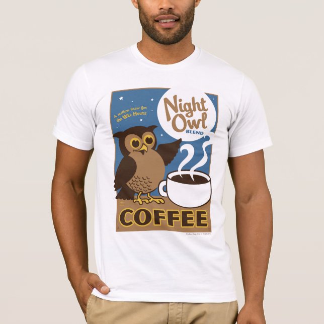 Nattkaffe Uggla T-shirt (Framsida)