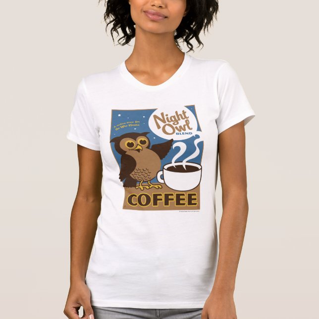 Nattkaffe Uggla Tee Shirt (Framsida)