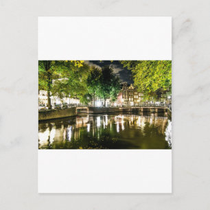 nattkanal i Amsterdam, Nederländerna Vykort