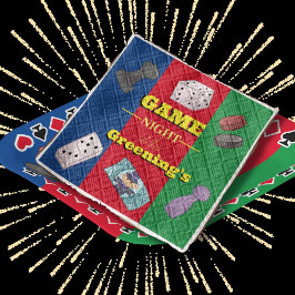 Nattkasinokort för spel i party-matcher i vilt, do pappersservett