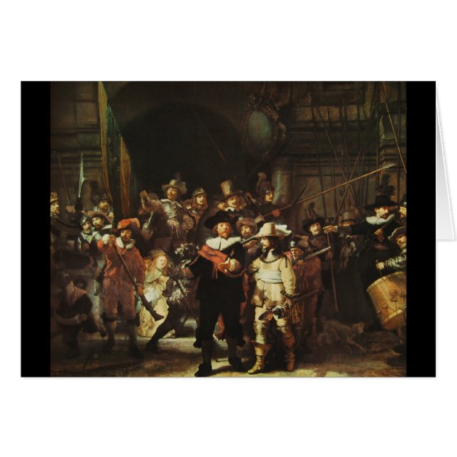 Nattklocka Hälsningskort (Framsidan Horizontal)