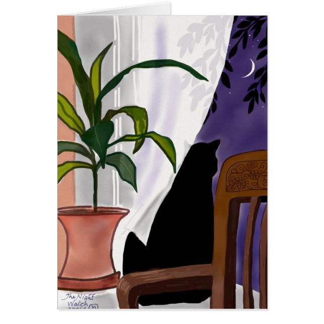 Nattklockan: Kattdjurstil OBS Kort (Framsidan)