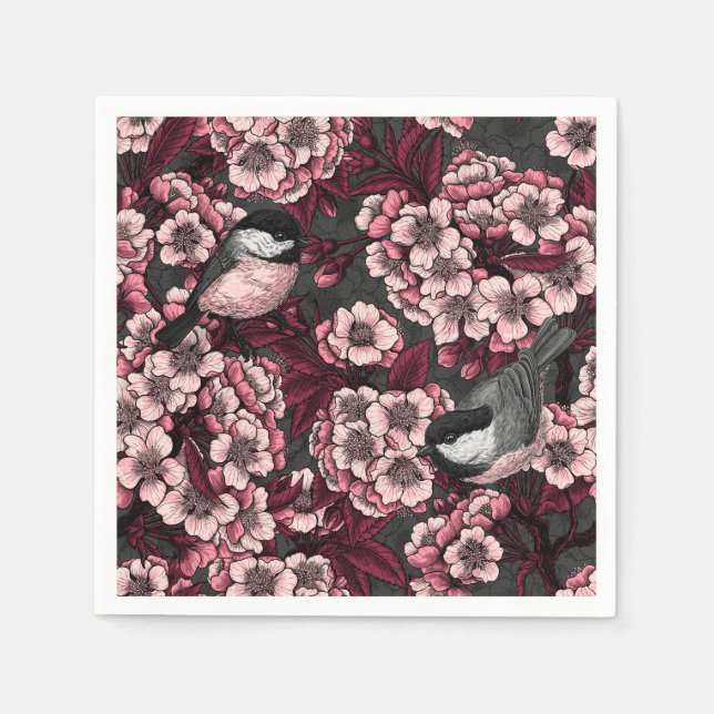 Nattkörsbärsträdgård Pappersservett (Framsidan)