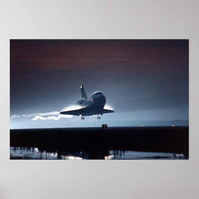 Nattlandning av rymdskytteln STS-80 Poster (Framsidan)