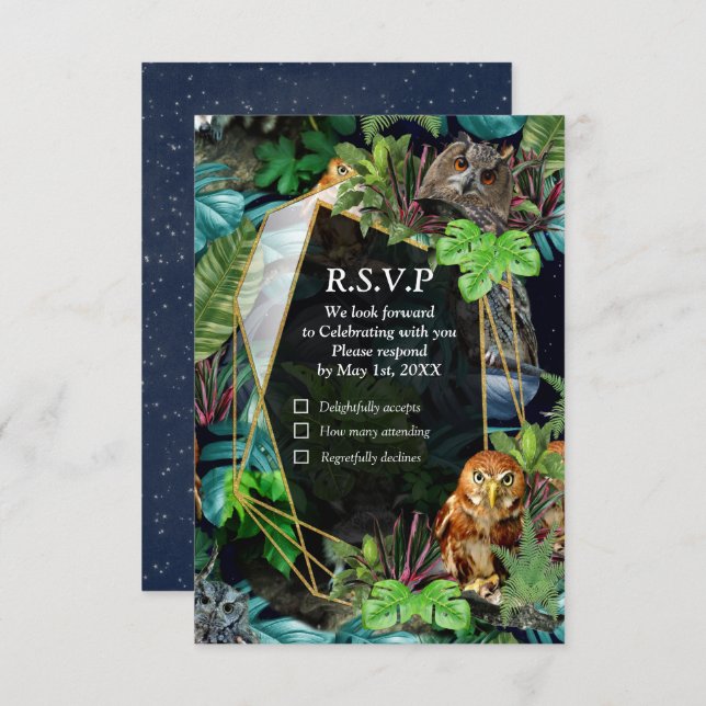 Nattlevande party firande OSA kort (Fram/baksida)