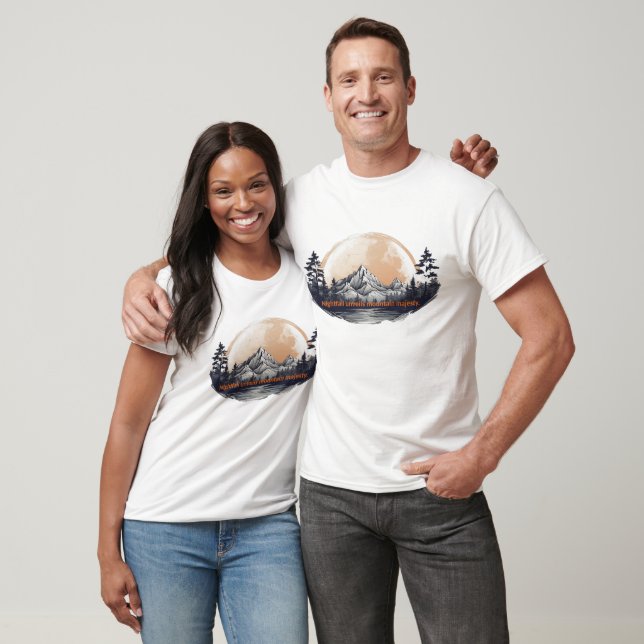 Nattlig Bergmajestät Grafisk T-Shirt (Unisex)