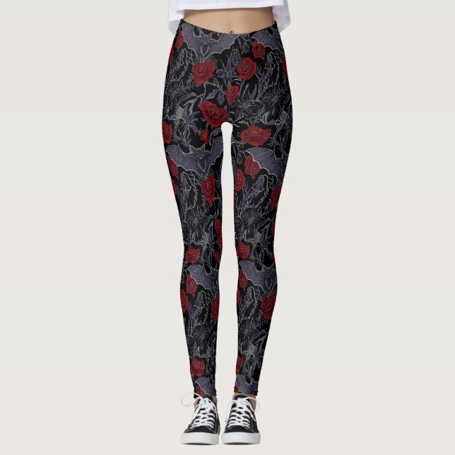 Nattlig Blomning Leggings (Framsida)