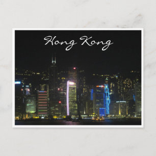 nattlig honung kong vykort