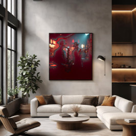 Nattlig rytm energi av jazz poster