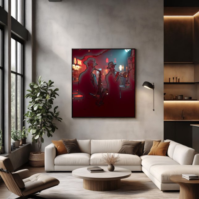Nattlig rytm energi av jazz poster (Skapare uppladdad)