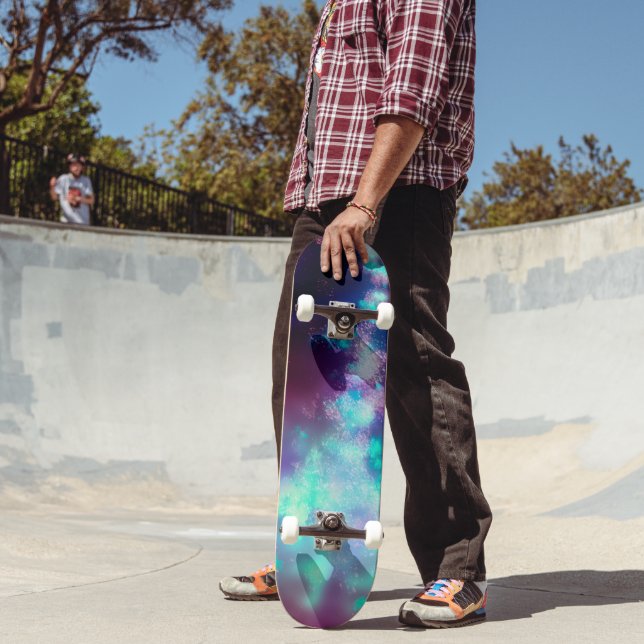 Nattliga neonskyljus skateboard (Utomhus 2)