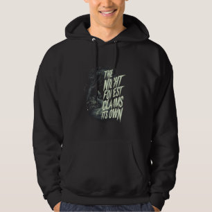 Nattliga skogen gör sina egna anspråk i mörka kusl hoodie