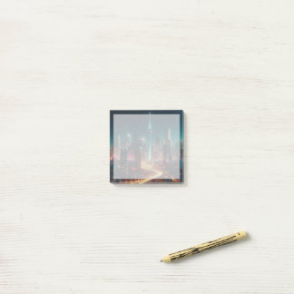 Nattliga stadslandskap Post-It-lappar Post-it Block
