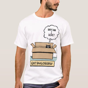 Nattlinne för kattfilosofiavslappnad t-shirt