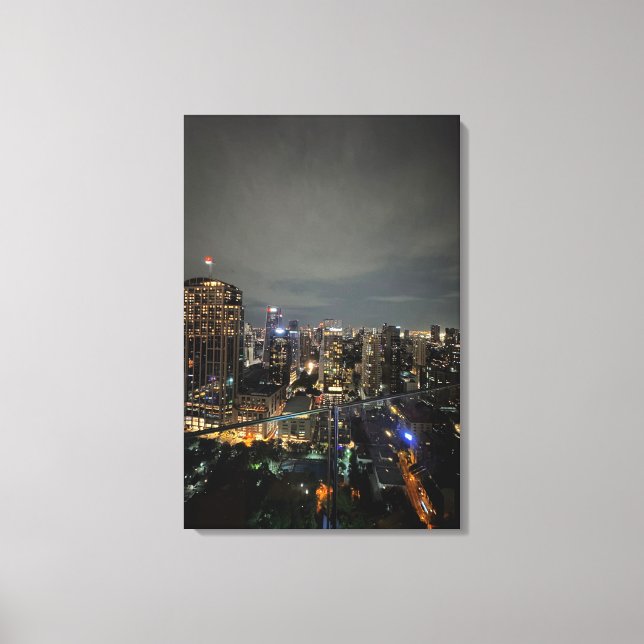 Nattliv i Bangkoks fotografi Canvas (Framsida)