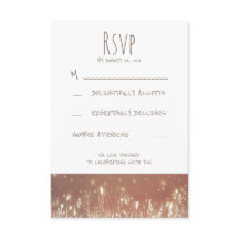 Nattljus Eldflugor Rustikalt Bröllop RSVP