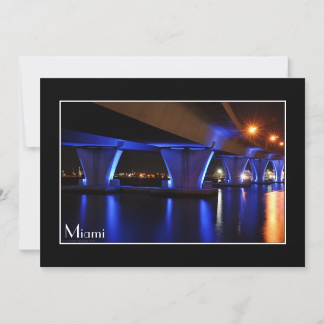 Nattljus i Miami - inbjudan (Framsida)