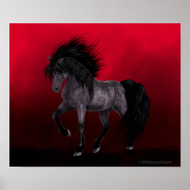 Nattmare väntar på att Gothic Art Poster (Framsidan)