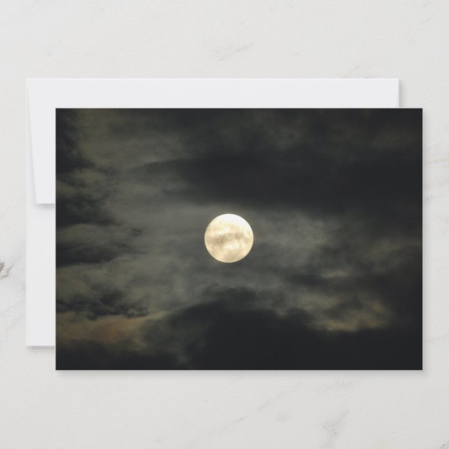Nattmoln Himlar - Full Moon and Mörk Clouds (Framsida)