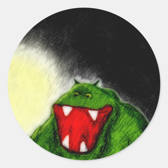Nattmonster Runt Klistermärke (Framsida)