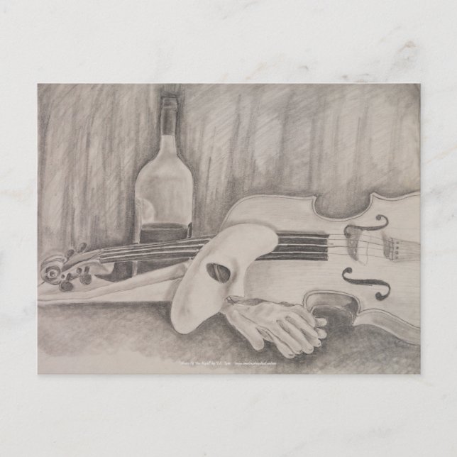 "Nattmusik" av T.S. Däck vykort (Framsida)