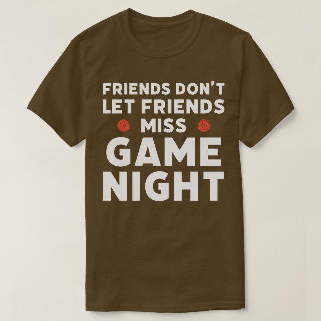 Nattoffert för "Board Games Funny Game Night Quote T Shirt (Design framsida)